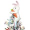 Easter Bunny Tree Topper Decorations,Spring Plush Rabbit Hugged Carrot for Tree Basket Stuffers Holiday Home Party Supplies Decor White